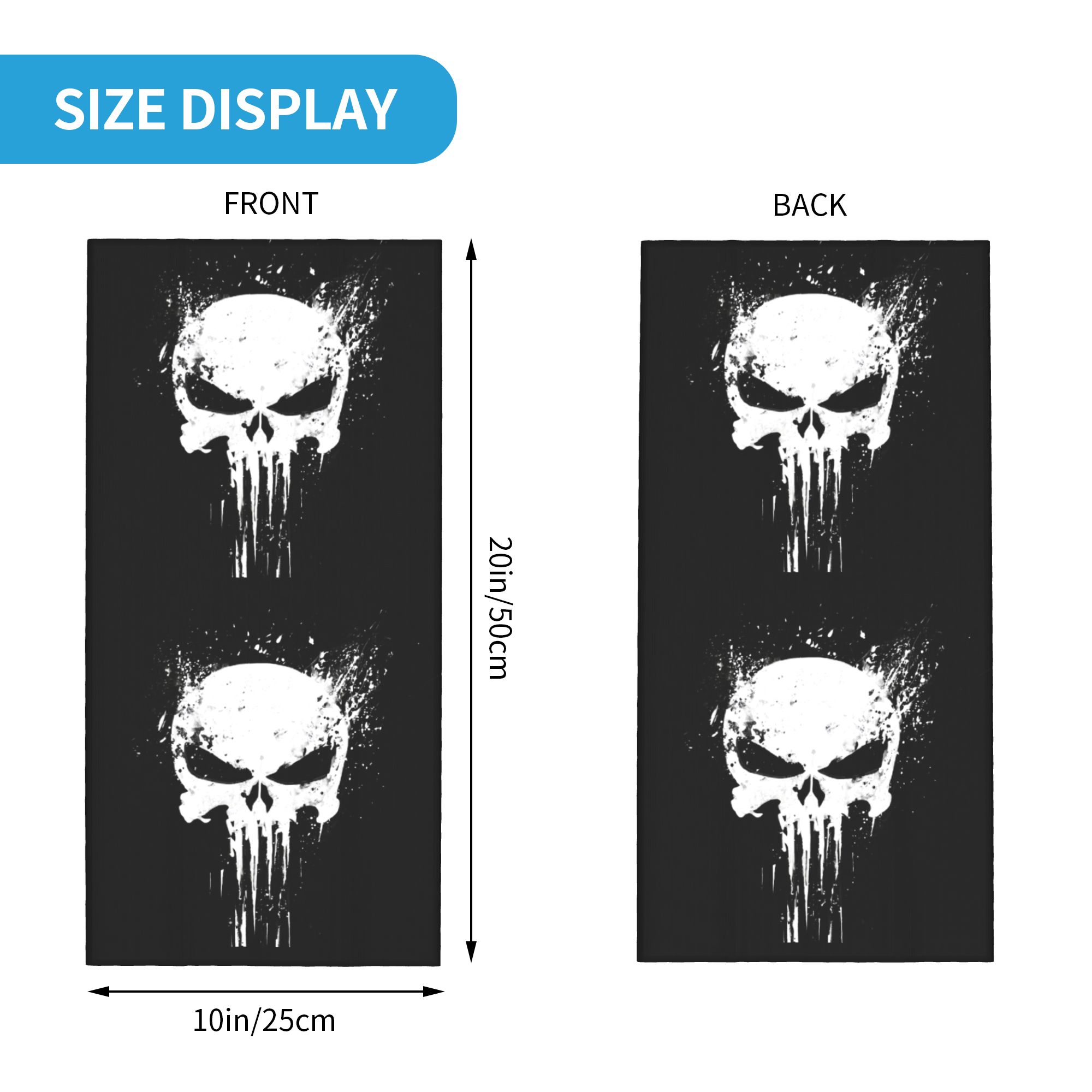 Custom Skeleton Skull Bandana  - Neck Gaiter Fleece incelemesi ve fiyatı