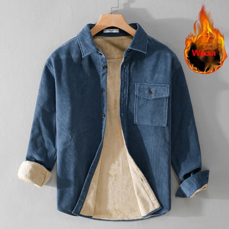 Men's Corduroy Shirt Jacket He - Flannel Shirt Lined incelemesi ve fiyatı