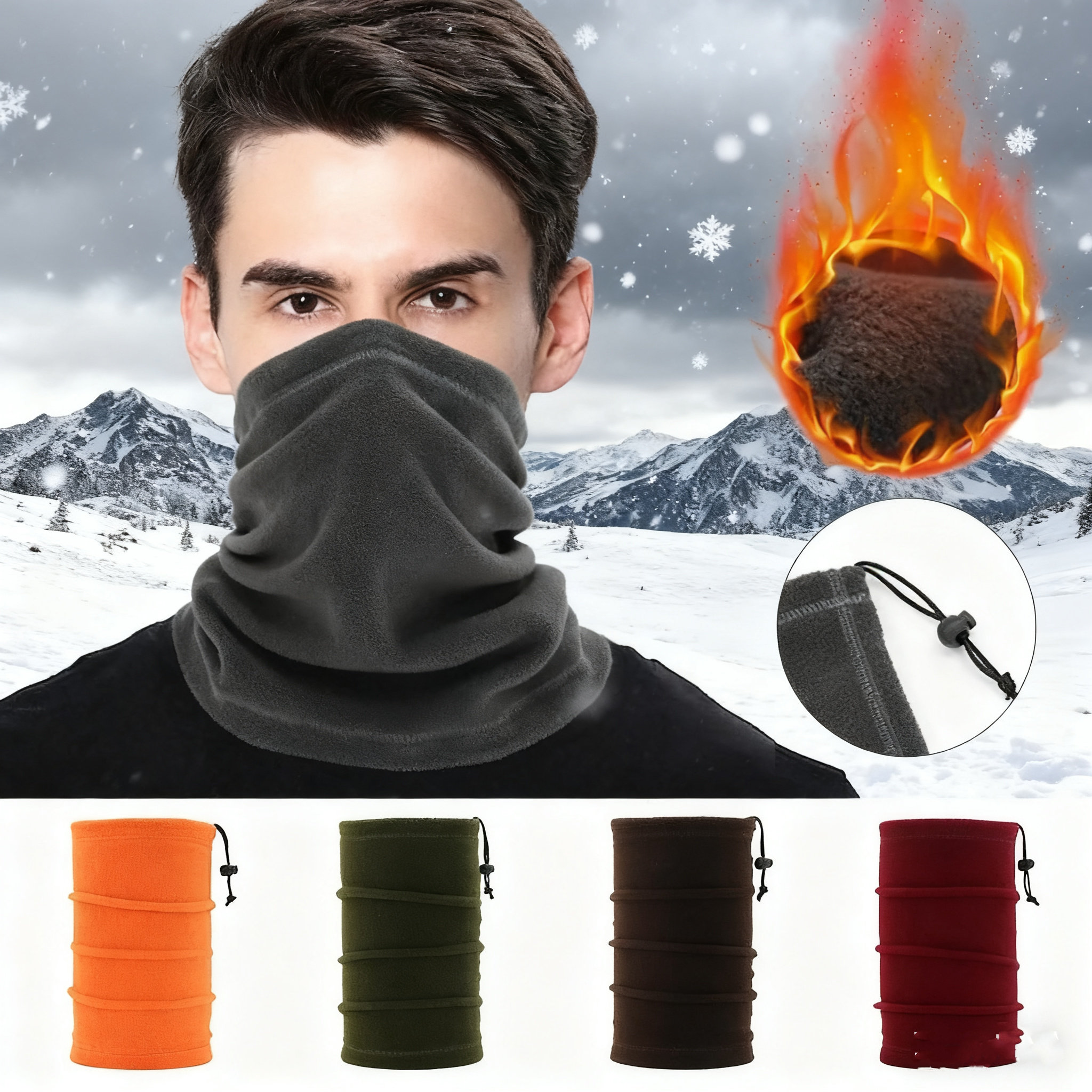 Winter Face Cover Neck Gaiter  - Neck Gaiter Fleece incelemesi ve fiyatı