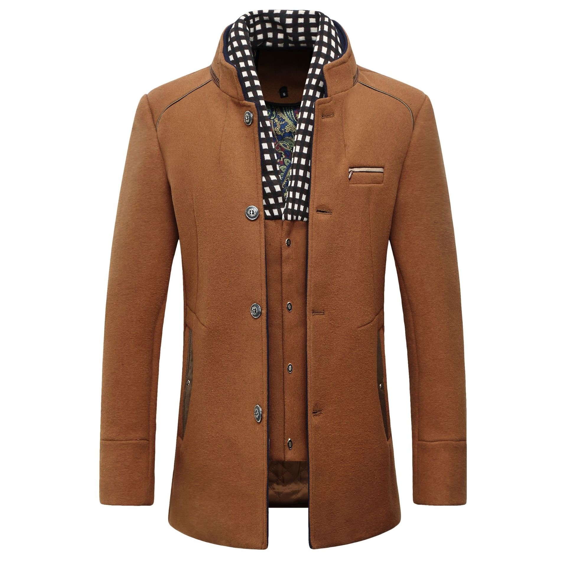 Fashion Men's Wool jacket Clas - Wool Coat Peacoat incelemesi ve fiyatı