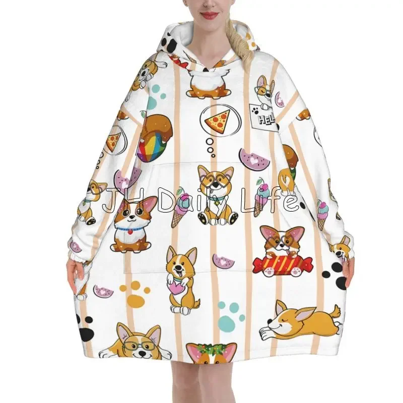 Cute Corgi Dog Wearable Hoodie - Sherpa Hoodie Fleece incelemesi ve fiyatı