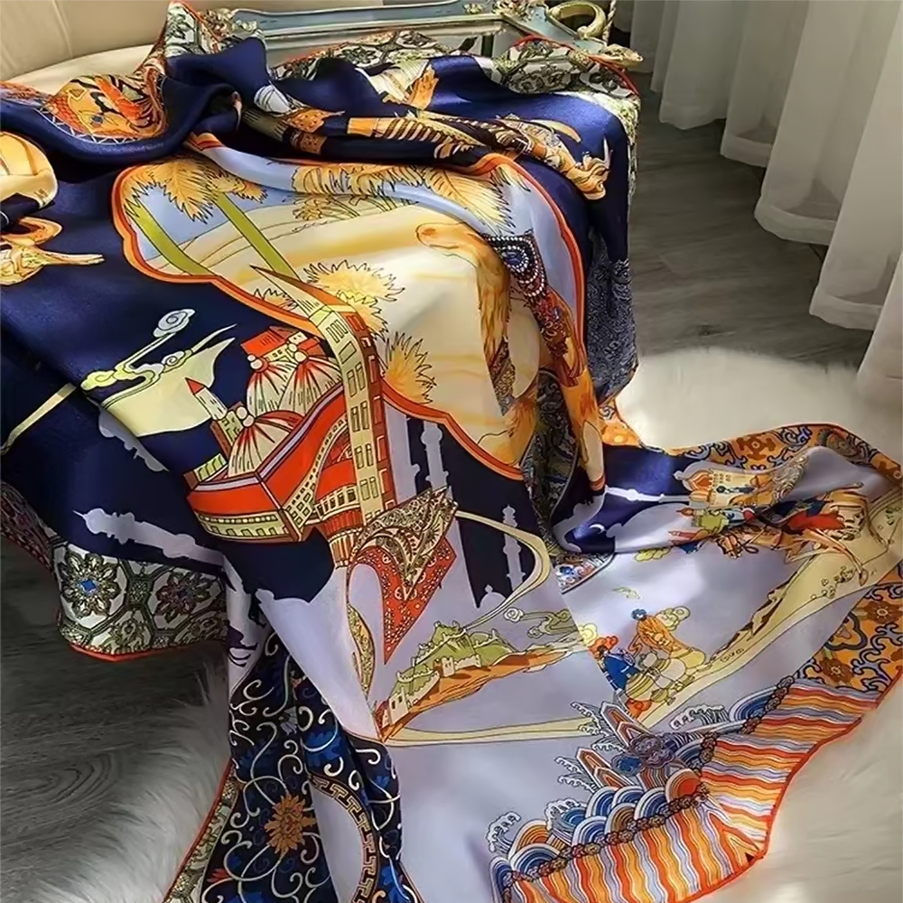 BYSIFA|Blue Luxury Femmes 100% - Shawl Wrap Winter incelemesi ve fiyatı