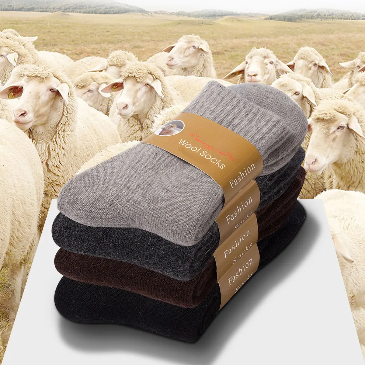 2 Pairs Winter Warm Socks Men' - Thermal Sock Wool incelemesi ve fiyatı