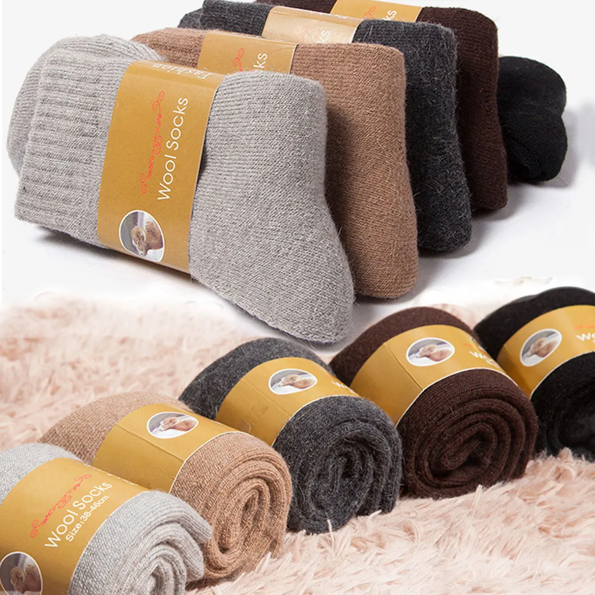 2 Pairs Winter Warm Socks Men' - Thermal Sock Wool incelemesi ve fiyatı