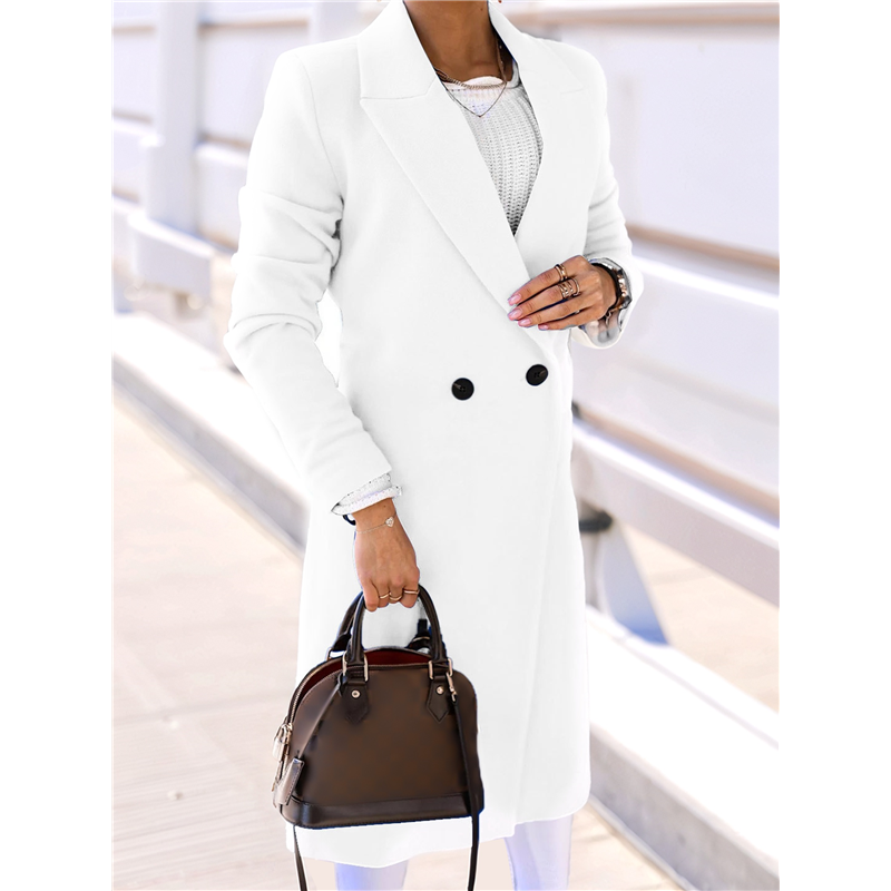 CYCLI-Women Long Wool Coats Fo - Wool Coat Peacoat incelemesi ve fiyatı