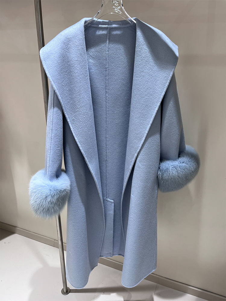 2025 New Wool Coat With Real F - Wool Coat Peacoat incelemesi ve fiyatı