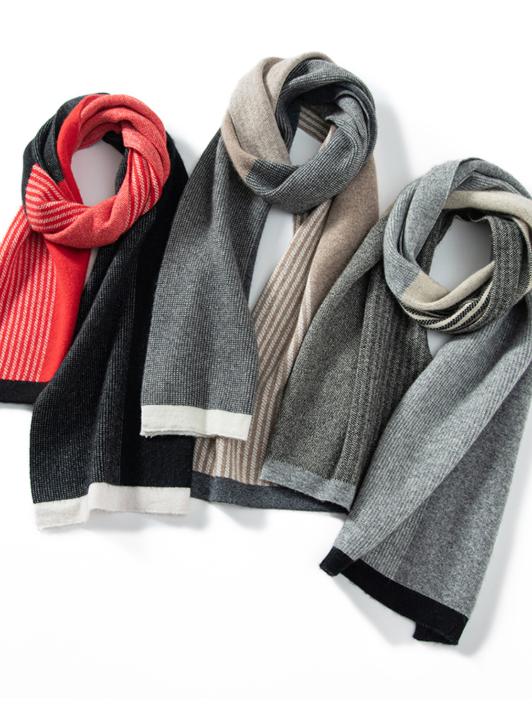 MELILAMB New Winter Men's 100% - Wool Scarf Men incelemesi ve fiyatı