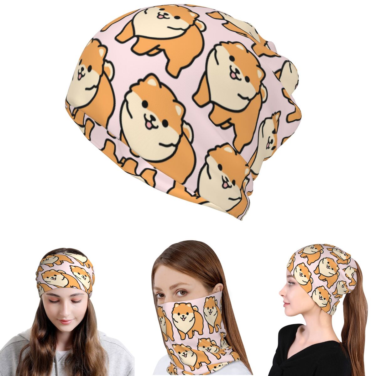 Pomeranian Bandana Neck Gaiter - Knit Beanie Hat Warm incelemesi ve fiyatı