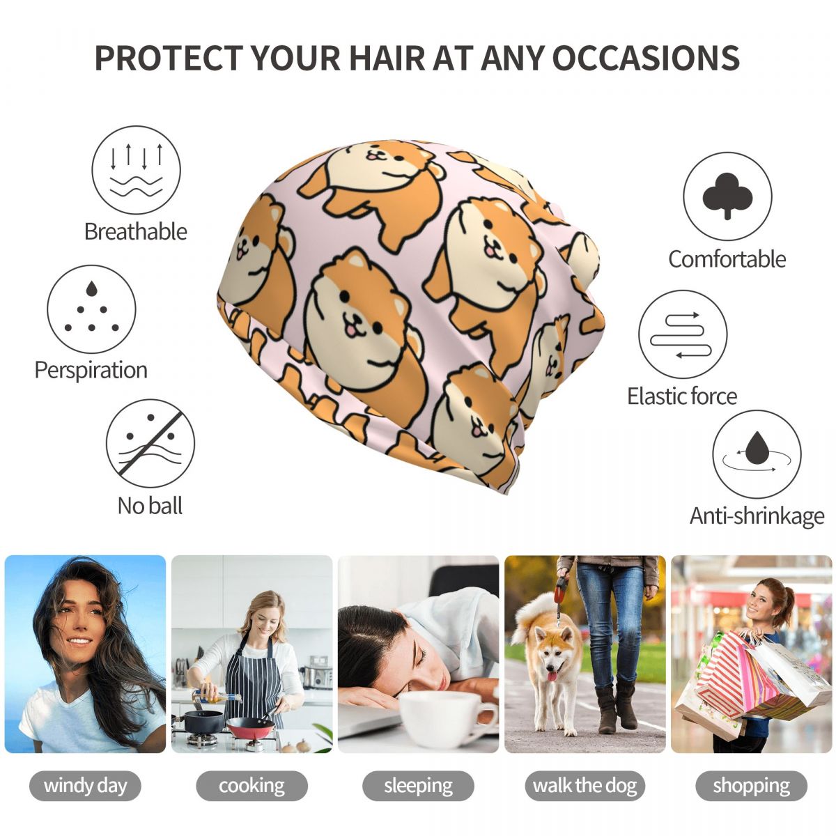 Pomeranian Bandana Neck Gaiter - Knit Beanie Hat Warm incelemesi ve fiyatı