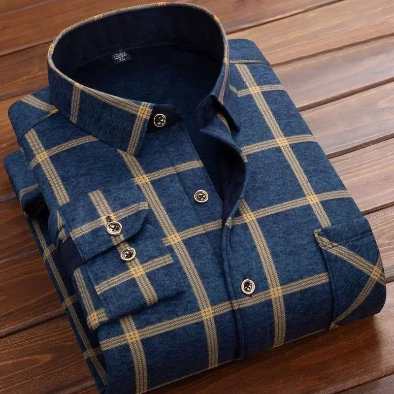 2025 Men's Winter Warm Long Sl - Flannel Shirt Lined incelemesi ve fiyatı