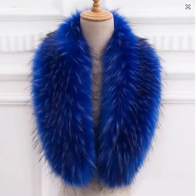 Natural Fur Collar Real raccoo - Shawl Wrap Winter incelemesi ve fiyatı