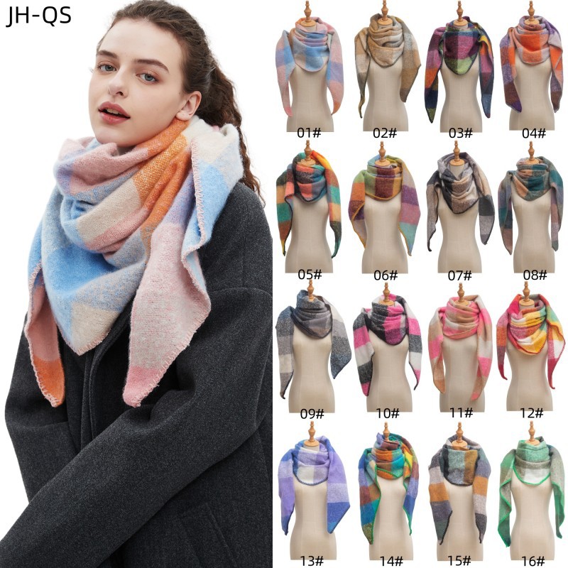 Women's Plaid Scarf Shawl  Sho - Shawl Wrap Winter incelemesi ve fiyatı