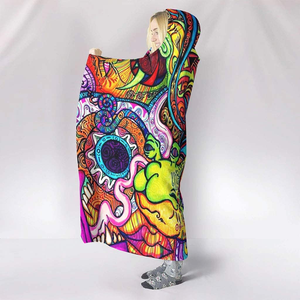 Abstract Bright Trippy Rainbow - Sherpa Hoodie Fleece incelemesi ve fiyatı