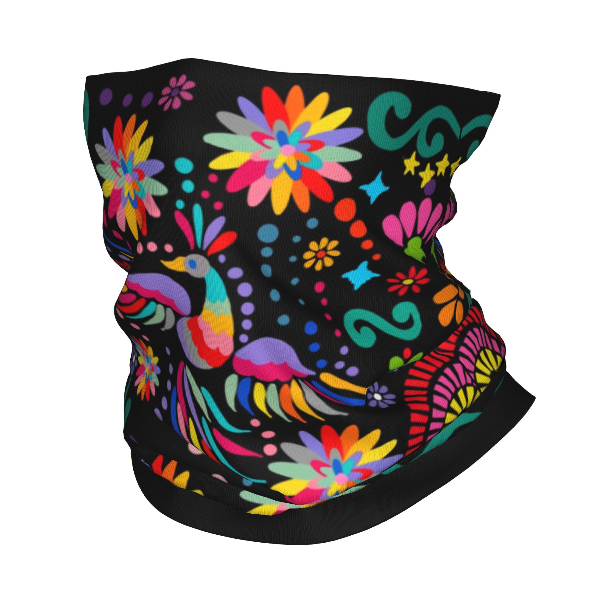 Custom Mexican Floral Flower T - Neck Gaiter Fleece incelemesi ve fiyatı