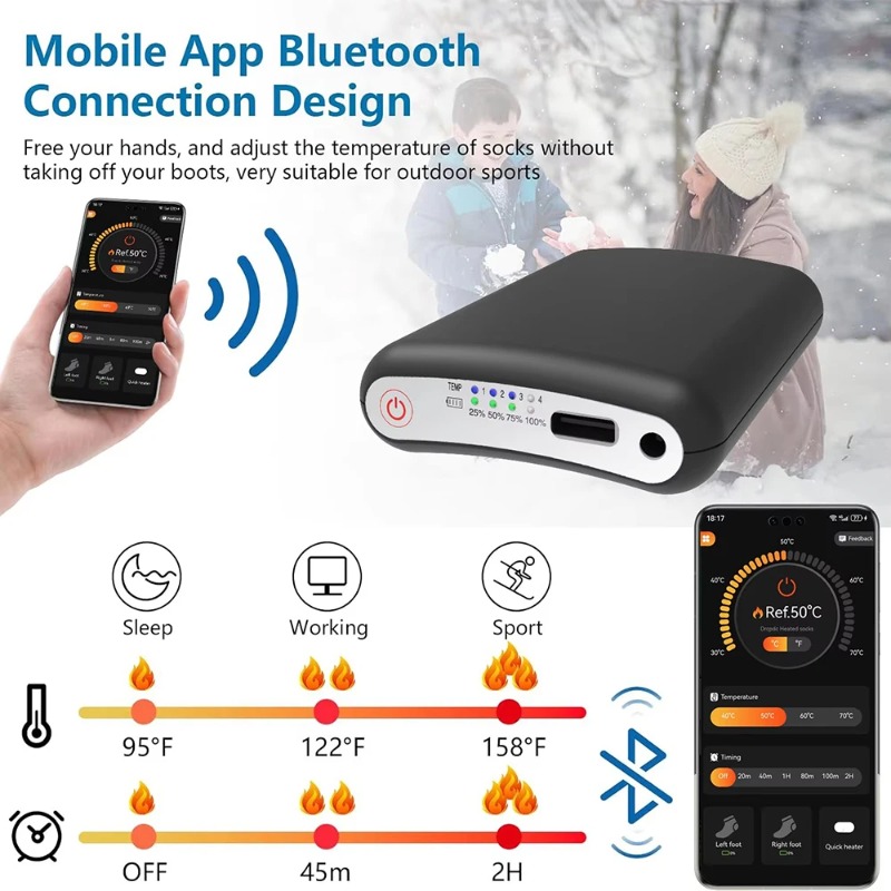 For Winter Heated Glove Insole - Heated Vest Battery incelemesi ve fiyatı