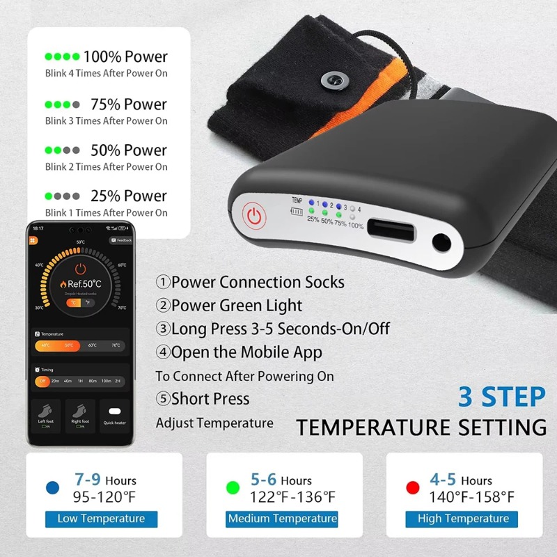 For Winter Heated Glove Insole - Heated Vest Battery incelemesi ve fiyatı