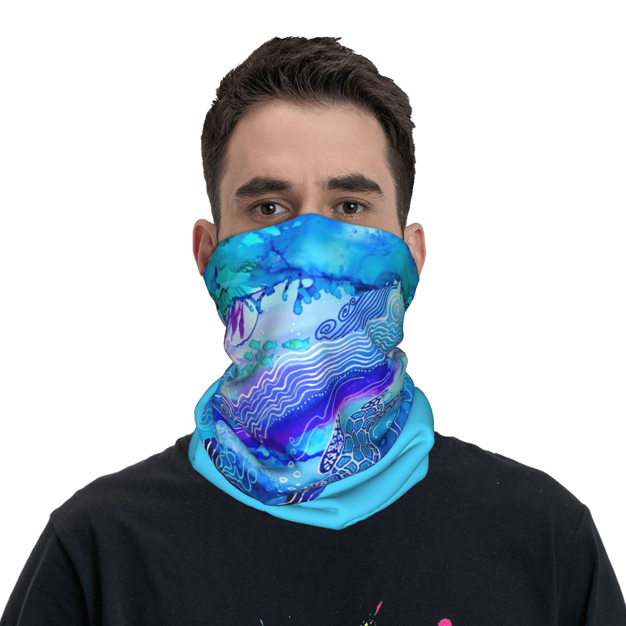 Custom Ocean Turtle Dive Winte - Neck Gaiter Fleece incelemesi ve fiyatı