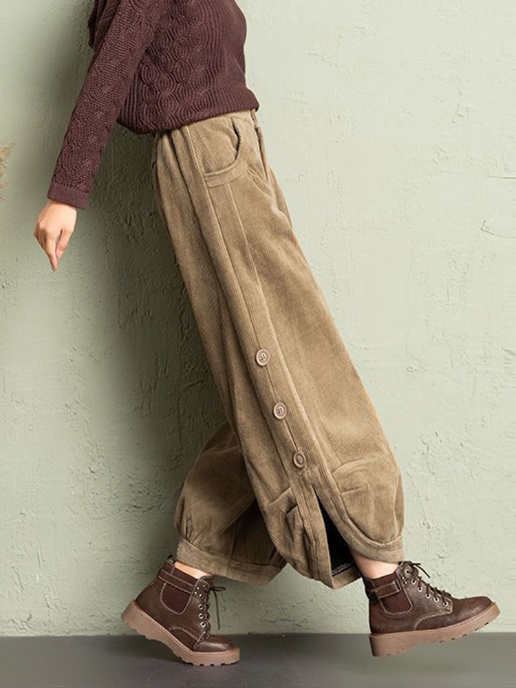 Korean Corduroy Women Pants Fa - Corduroy Pant Warm incelemesi ve fiyatı