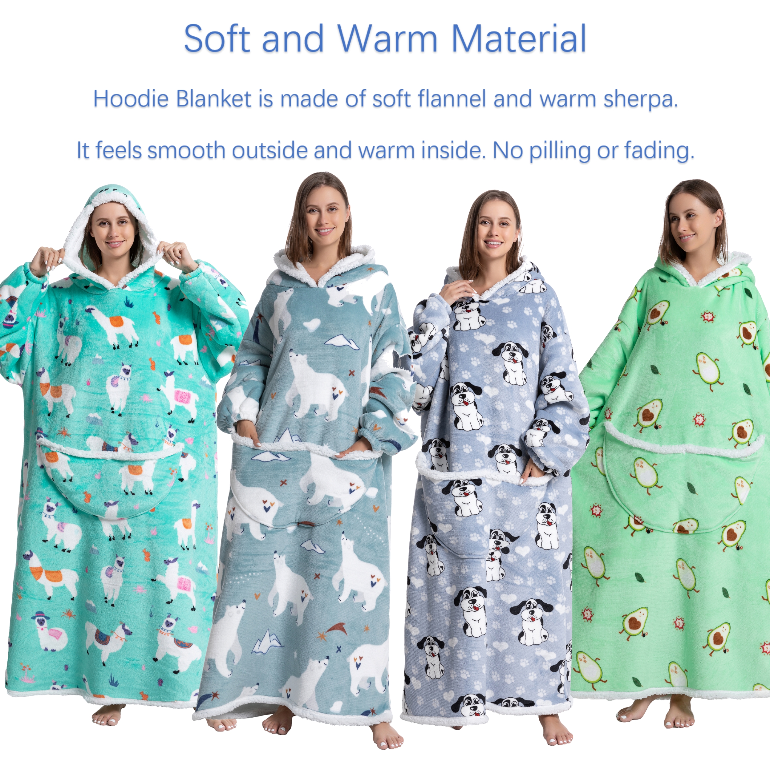 Oversized Wearable Blanket Coz - Sherpa Hoodie Fleece incelemesi ve fiyatı