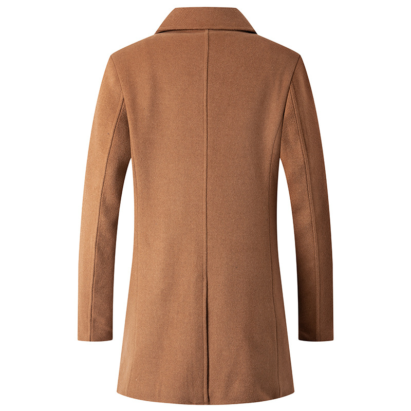 Double Breasted Coat Men Peaco - Wool Coat Peacoat incelemesi ve fiyatı